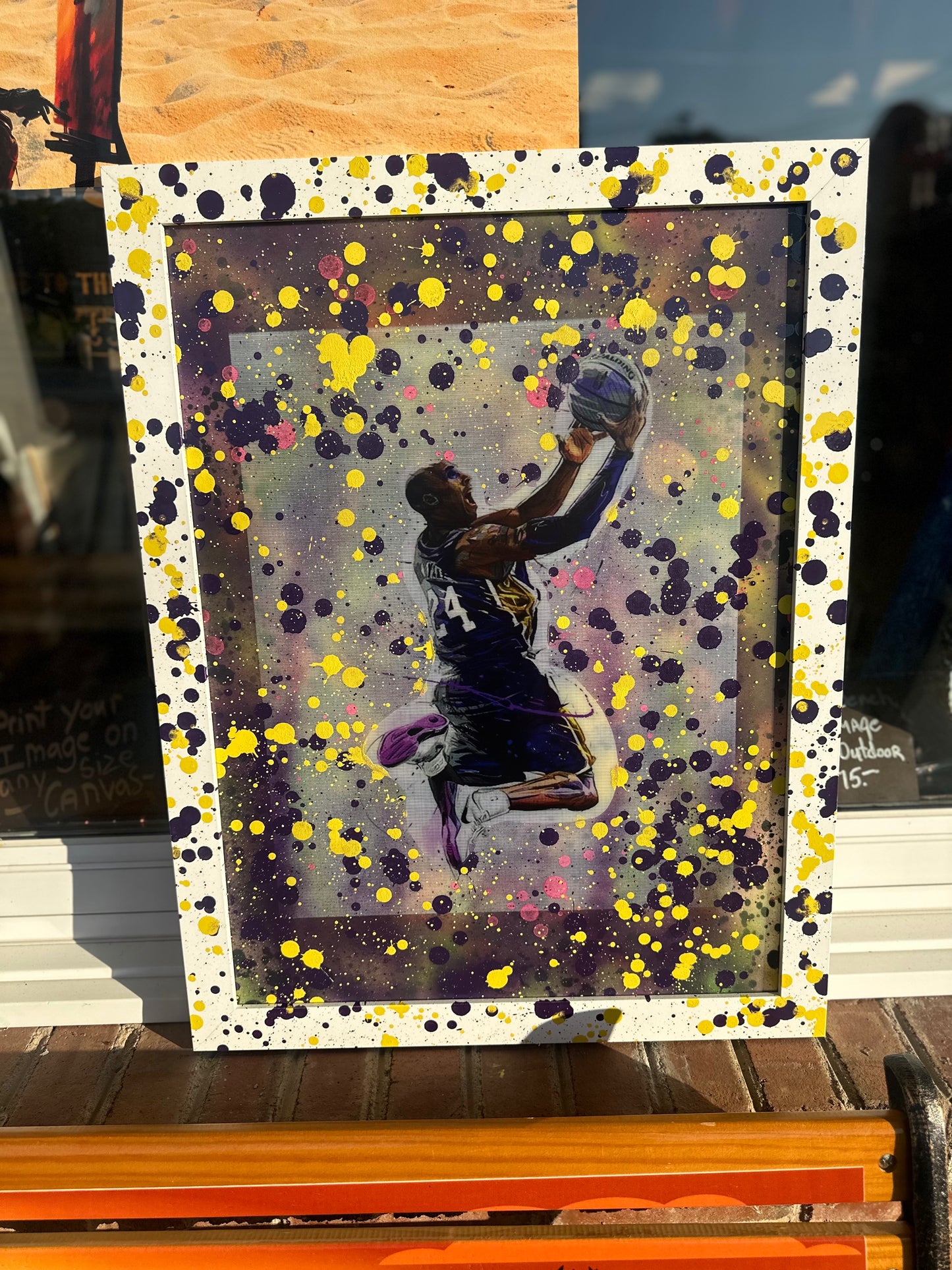 18 by 24 inch Kobe Bryant Floating Frame