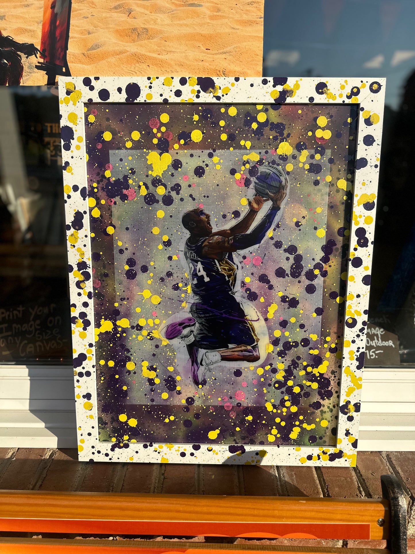 18 by 24 inch Kobe Bryant Floating Frame