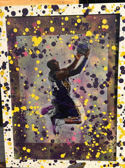 18 by 24 inch Kobe Bryant Floating Frame