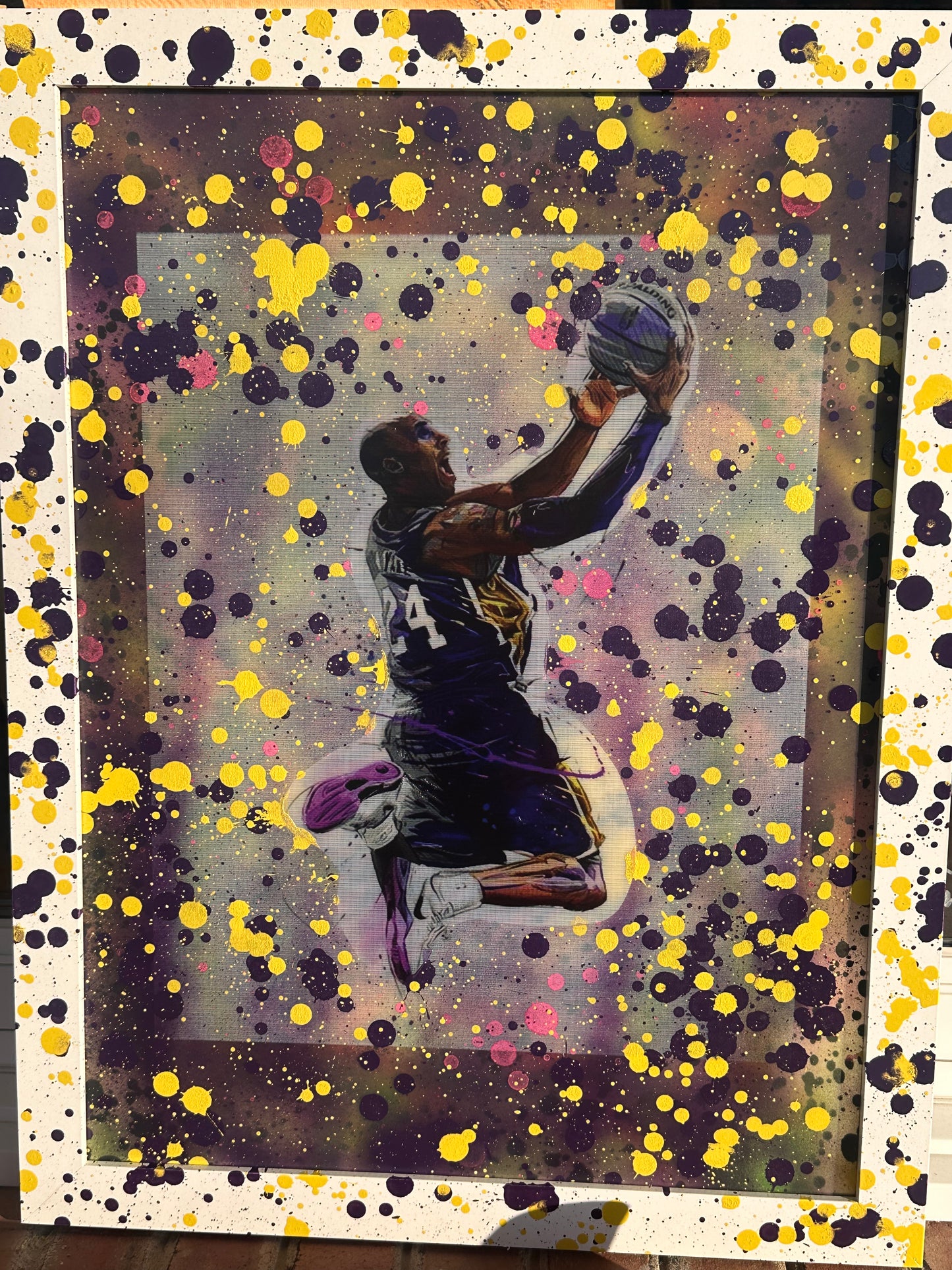 18 by 24 inch Kobe Bryant Floating Frame